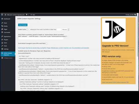 How to: First Shortcode with JSON Content Importer