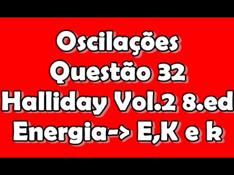 [Oscilações]Questao 32 - Halliday vol.2 8.ed cap15 - Energia e constante da mola
