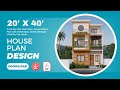 20 X 40  2BHK HOUSE PLAN &amp; 3D ELEVATION DESIGN