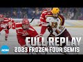 Minnesota vs boston u 2023 ncaa mens frozen four semifinal  full replay