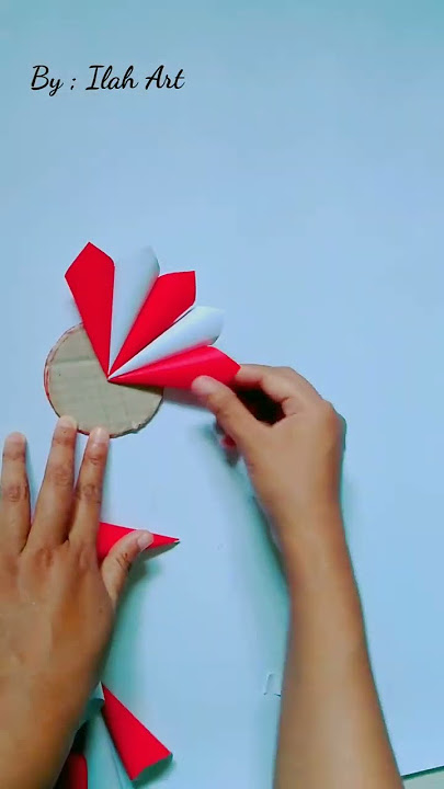HIASAN UNTUK 17 AGUSTUS DARI KERTAS - DEKORASI HARI KEMERDEKAAN RI - TUTORIAL BADGE MERAH PUTIH