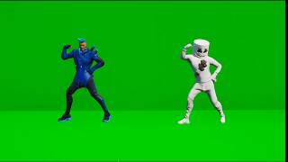 NINJA AND MARSHMALLOW DANCE OFF IN FRONT OF GREEN SCREEN CHROMA KEY FORTNTIE CHAPTER 2 SEASON 1