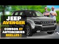 Essai conso jeep avenger  nouveaux moteur et batterie meilleure efficience  ioniq 28 challenge