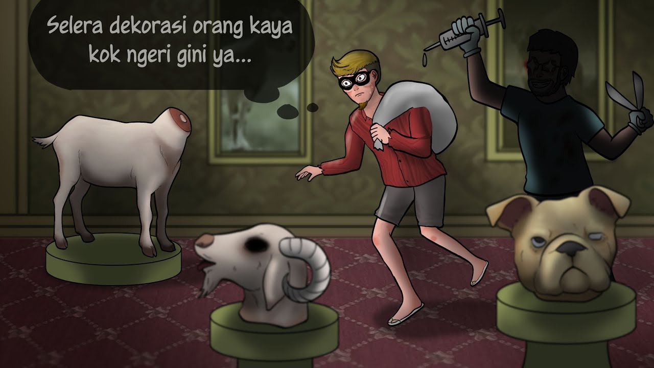 MALING APES - Salah Pilih Rumah, dijadiin Eksperimen Gila | Kartun Hantu, Animasi Horror