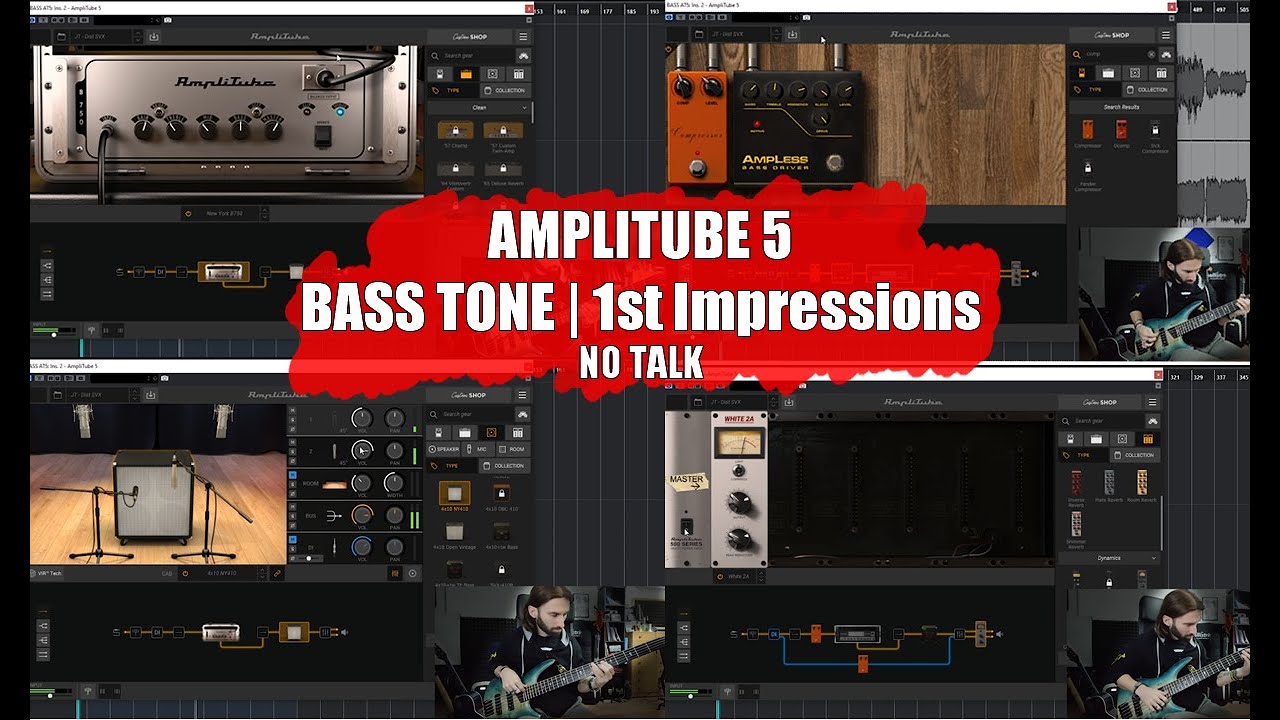 Amplitube 5 Bass Sounds with different setup&techniques No Talk