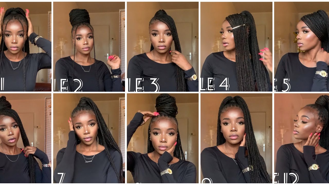 12 knotless box braids hairstyles - YouTube