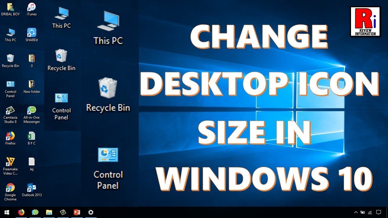HOW TO CHANGE DESKTOP ICON SIZE IN WINDOWS 10 YouTube