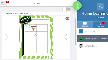 Student directions for seesaw sticker book