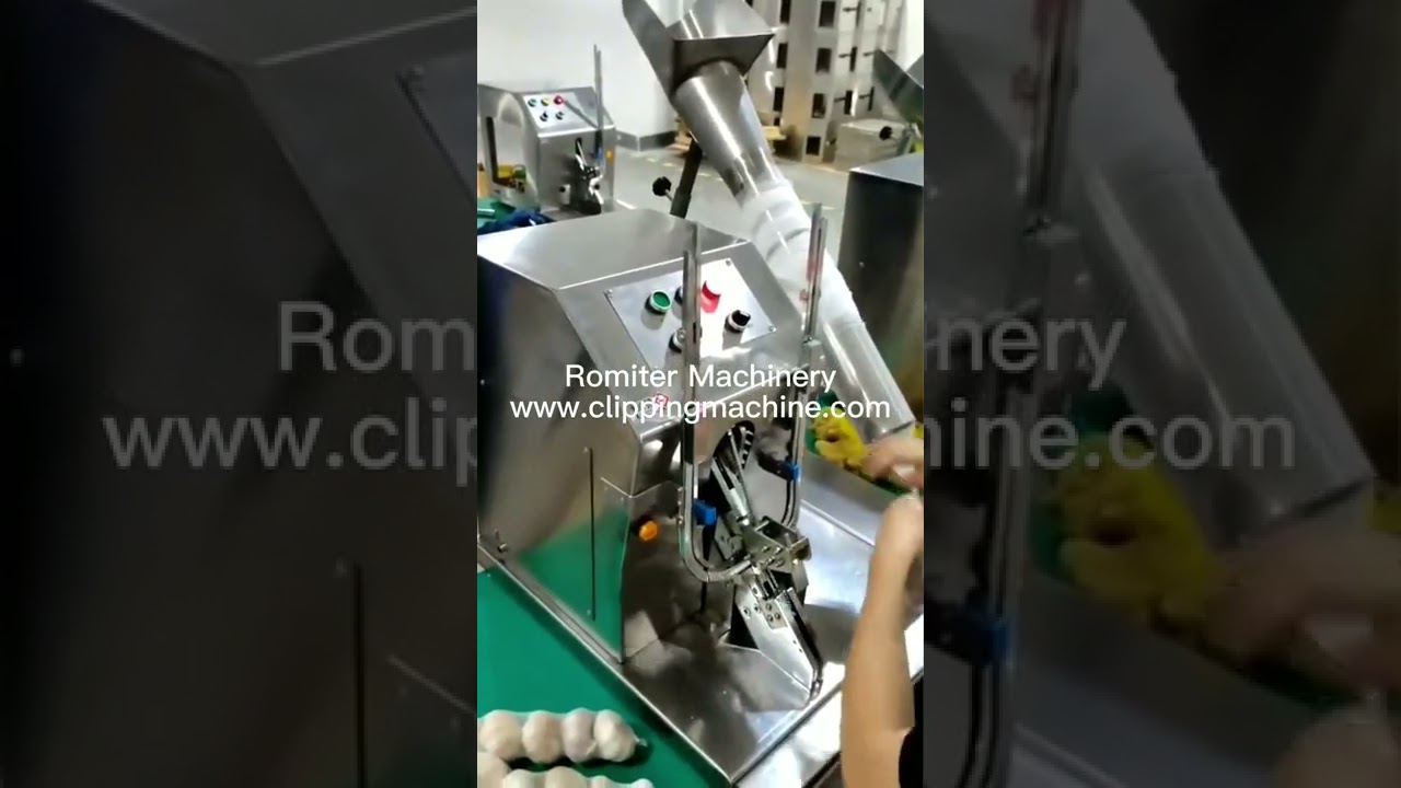 Automatic Garlic Mesh Bag Clipping Packing Machine