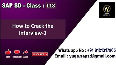 SAP SD: Klas nr. 118: Hoe je het interview kraakt - 1 || Jouw Yuga SAP SD