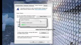How to Create a system restore point (Windows 7)