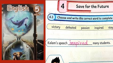 Save For The Future 5th Standard English Workbook Term-2 Unit-4 Answers 2025-26 @illanthendral7 