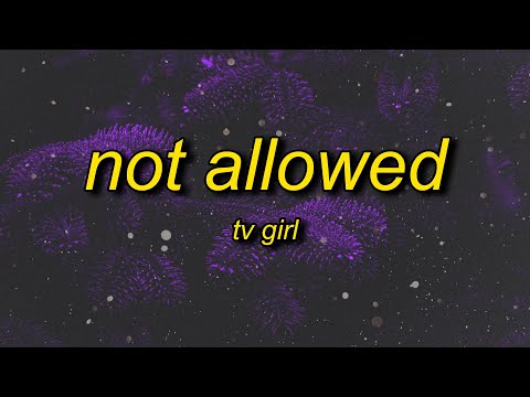 TV Girl - Not Allowed (Lyrics) | we wanna talk about but were not allowed