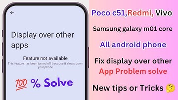 Poco c51 display over other apps not working || Display over other App problem solve