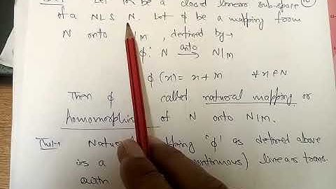 Natural Mapping of Normed Linear Space