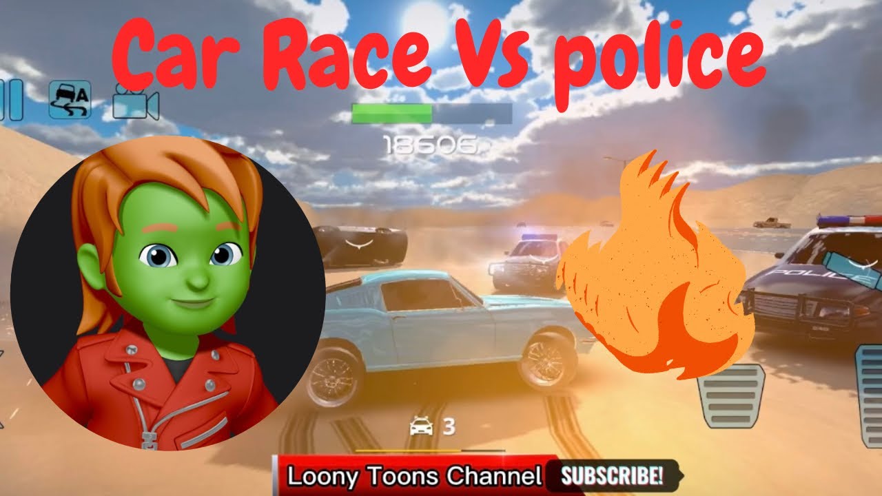 Car Race Vs Police 🤓 || @Loonytoons007 - YouTube