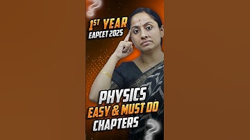 Do or die chapters for 1st year EAPCET physics #vedantutelugu #eapcet