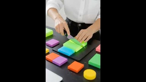 Unreal AI Cutting Sounds 😮 | Neon Block ASMR 🔥 #asmr #satisfying #oddlysatisfying #shorts