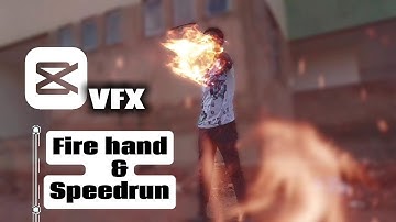 Fire hand🔥 and Speedrun VFX CUPCUT Easy editing tutorial || Phone edit
