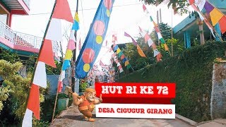 Merah Putih hiasi Jalan Desa Cigugur Girang