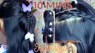 How To Do or Create Half Up Combo Pull Through Braid For Longhair
