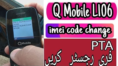 Q Mobile L106 imei change code