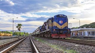 Bangladesh Railway Engine Carrying And Railway Repair Train Is go from Khulna