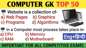 Computer GK | computer Important questions & answers | Computer MCQs | ssc railway