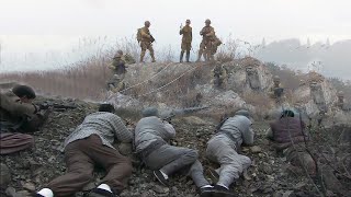 Japs special forces ambush Eighth Route Army on cliffs,a female warrior detects and eliminates them!