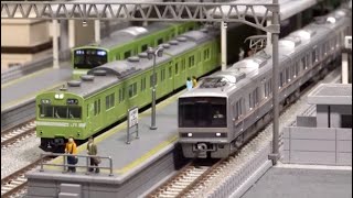 TOMIX 207系新塗装の活躍をNゲージ鉄道模型レイアウトで楽しむ！N scale model railroad layout