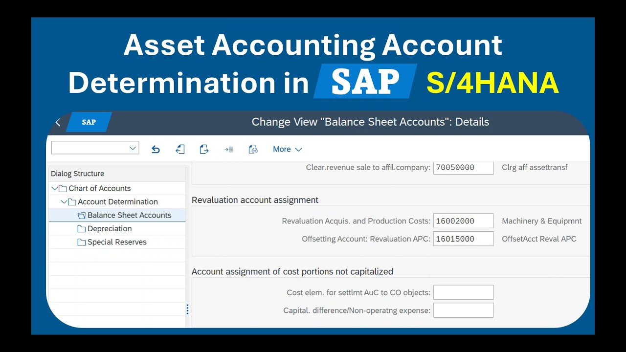 Определение счетов SAP S/4HANA в учете основных средств — полное руководство