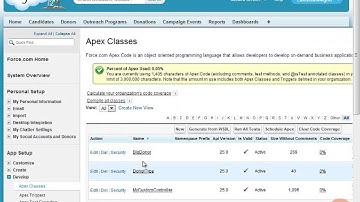 Practical demo Writing Apex  training code