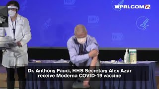 VIDEO NOW: Dr. Fauci, Secretary Azar receive Moderna vaccine