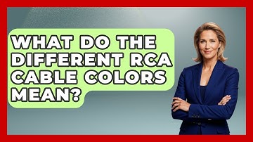 What Do The Different RCA Cable Colors Mean? - NextGen Viewing and Audio