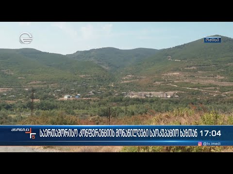 საერთაშორისო კონფერენციის მონაწილეები საოკუპაციო ხაზთან