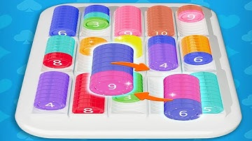 Coin Merge & Sort Puzzle - Gameplay New Mobile Games 2023 Android Ios