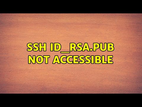 Ubuntu: ssh id_rsa.pub not accessible