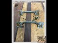 Antique Metal screen Door Handles. rustic handle, chicken coop, door pull, cabinet pull, serving ...