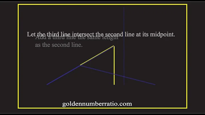 How to Create a Simple Golden Mean 1.618 Ratio Construction with Three Lines