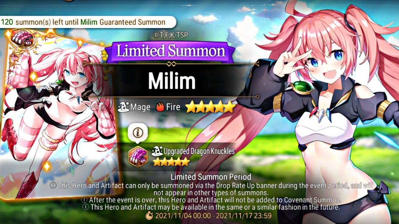 EPIC SEVEN」Milim & Upgraded Dragon Knuckles Summon | E7 x Slime