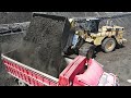 Caterpillar 992G Wheel Loader Loading Coal On Trucks With 1 Pass - Sotiriadis/Labrianidis Mining