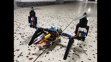 Bi-copter flight test (manual/attitude control with joystick) in the lab