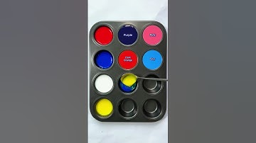 Create 8 Super Beautiful Colors from 3 Primary Colors and White #colormixing #satisfying