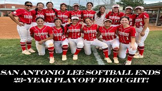 San Antonio LEE High School | Softball Ends Playoff Drought