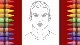 How to Colour Cristiano Ronaldo Coloring with Markers COLOR ALONG WITH HAPPY COLORING WORLD