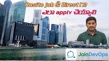 Onsite Direct job DevOps | Best DevOps Training in India @DevOpsAndCloudWithSiva