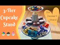 How to make cute 3 tier cupcake stand DIY カップケーキスタンド 3段