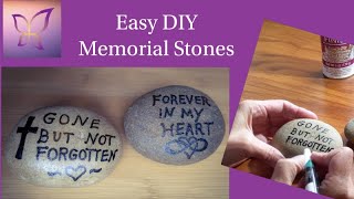 ⁣Tutorial for Easy DIY Memorial Stones