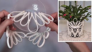 DIY💖Нежное кашпо украсит любую комнату. Идеи для интерьера.