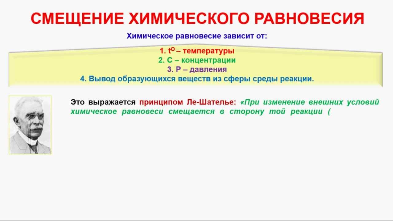 Доклад по теме Химическое равновесие